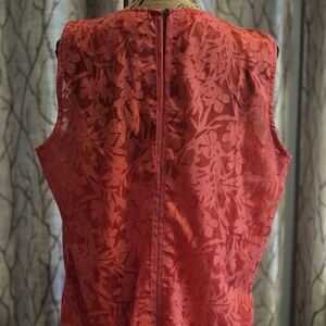 Liz Claiborne Fuschia Floral Sleeveless Top